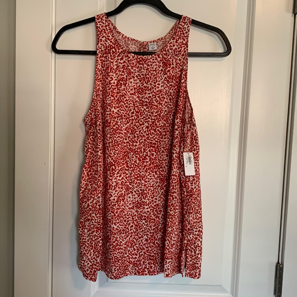 NWT Old Navy Red Leopard Print Blouse
